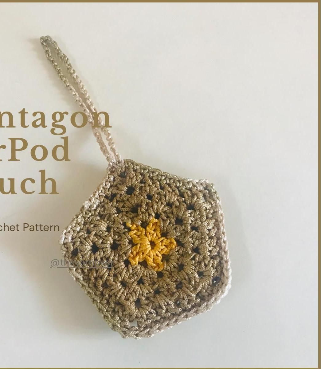 Crochet Pentagon AirPod Pouch