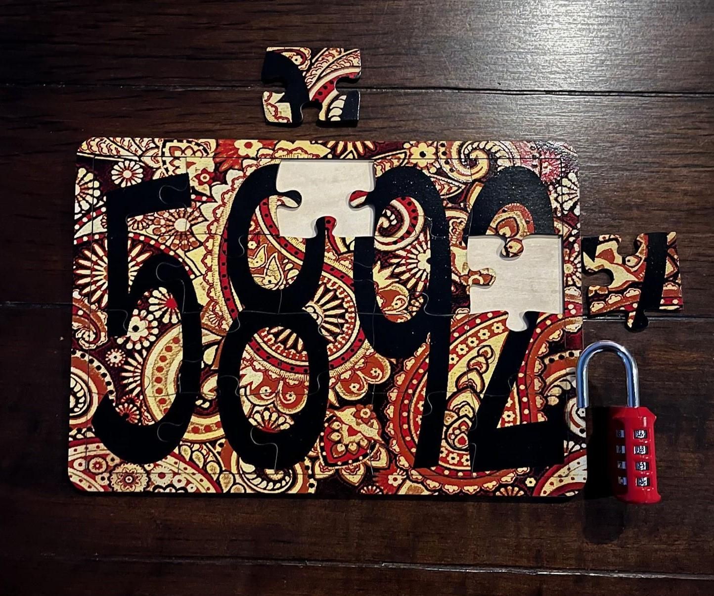 Jigsaw Puzzle With Secret Code for Escape Rooms