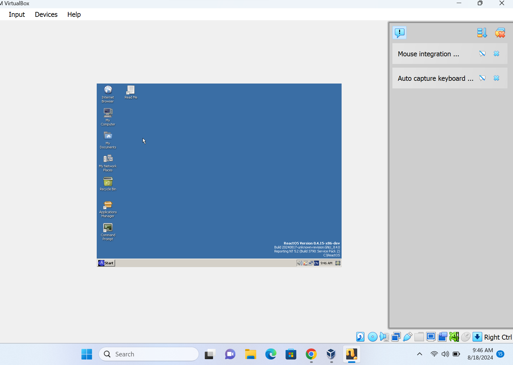 A Customized Modified Version of ReactOS