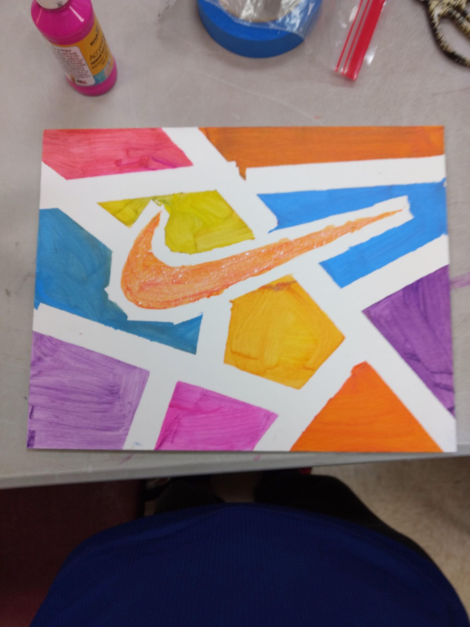 Easy Step by Step NIKE Logo (with Geometric Shapes)