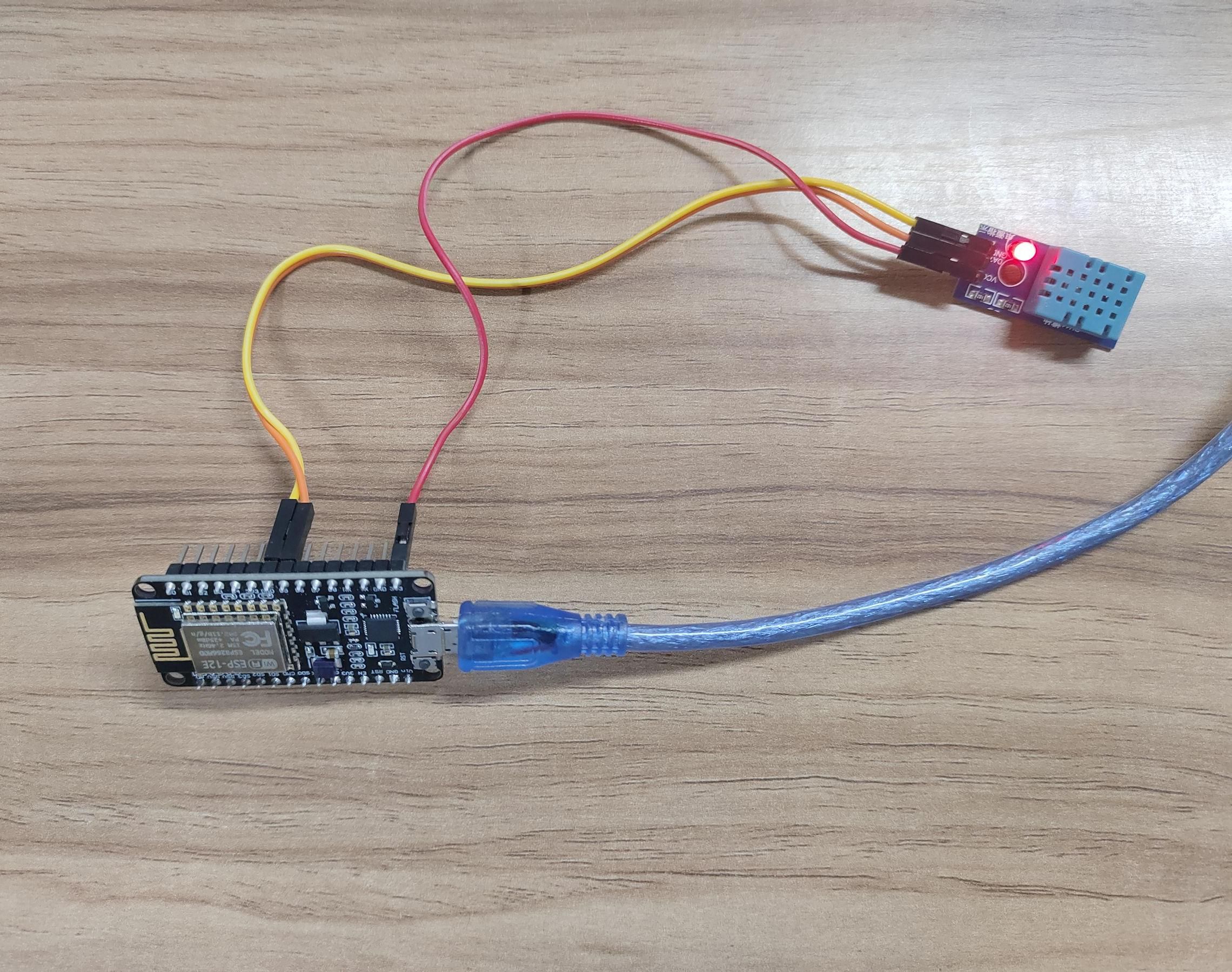 ESP8266-Based Live Temperature and Humidity Monitoring Using DHT11 on the KiwisIoT Platform