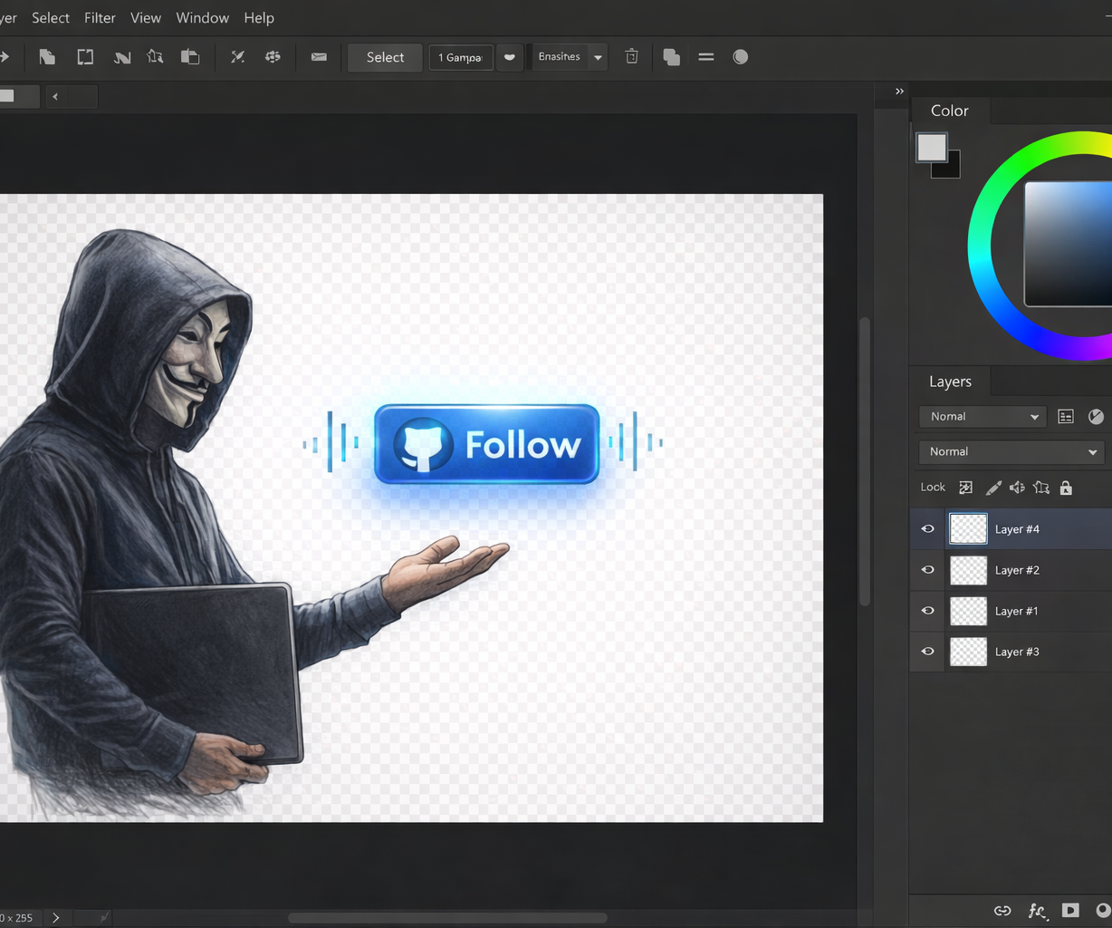 Moving Button Icon Only by Drawing and Coding!!!