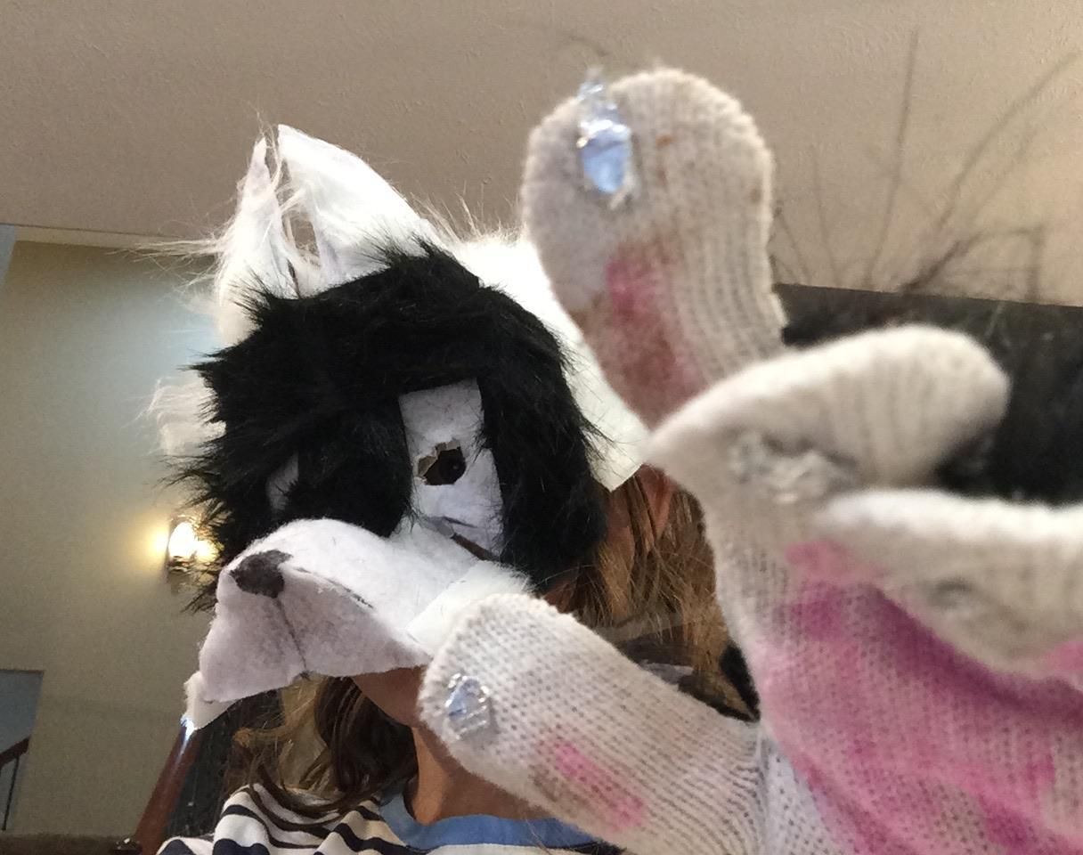 Husky Dog Mask, Tail, and Paws