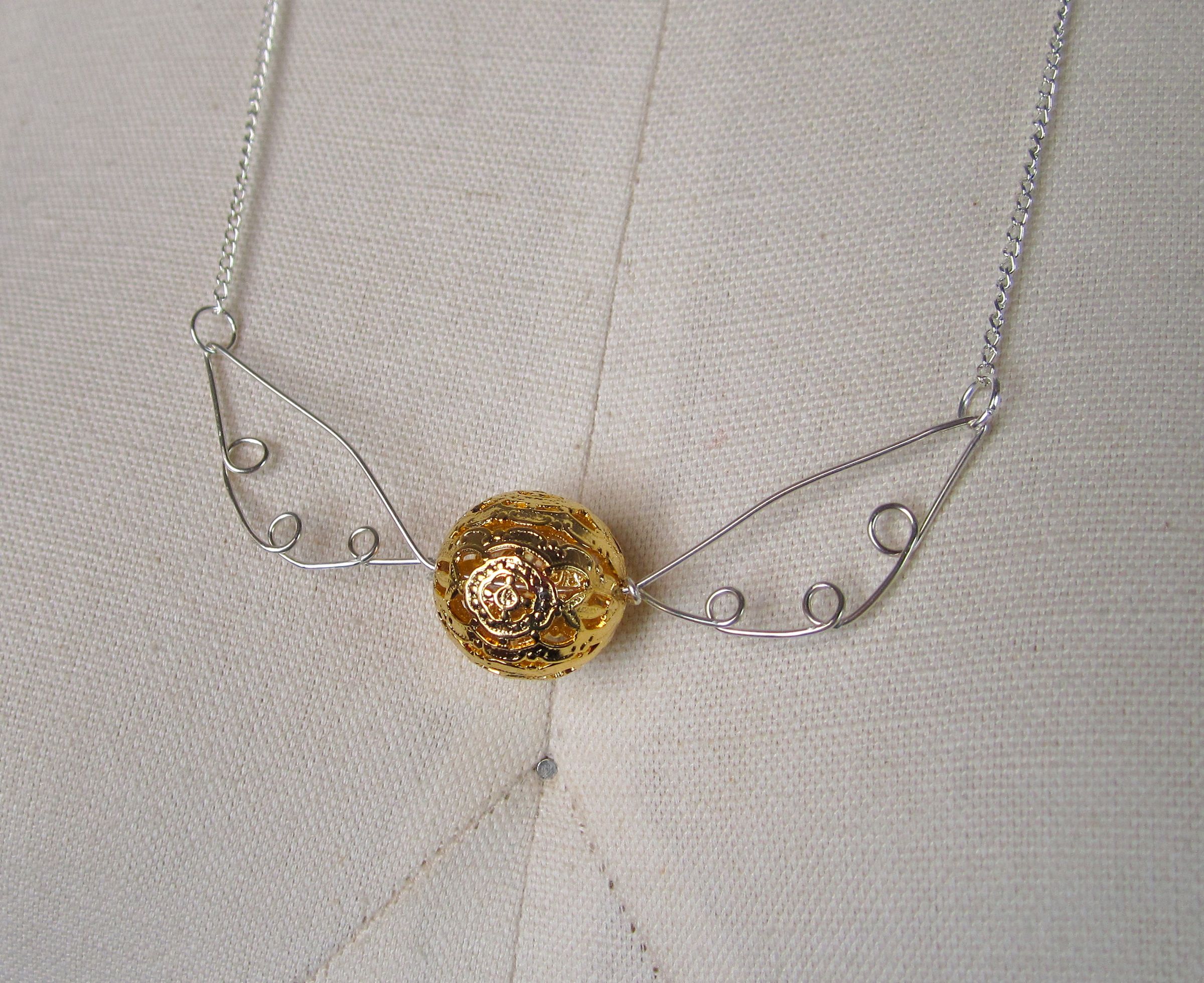 Make a Golden Snitch Necklace!