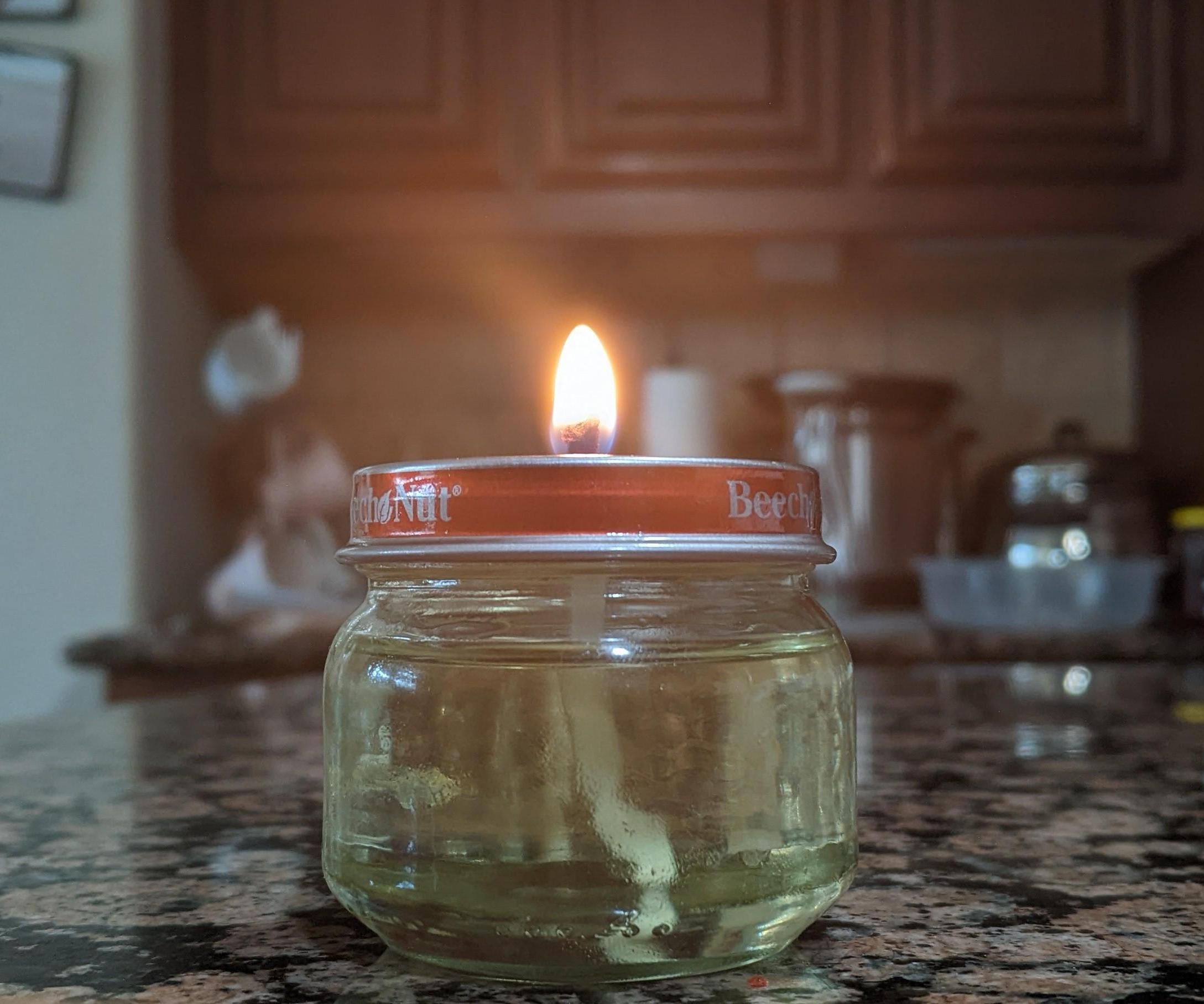 Primitive Jar Oil Lamp