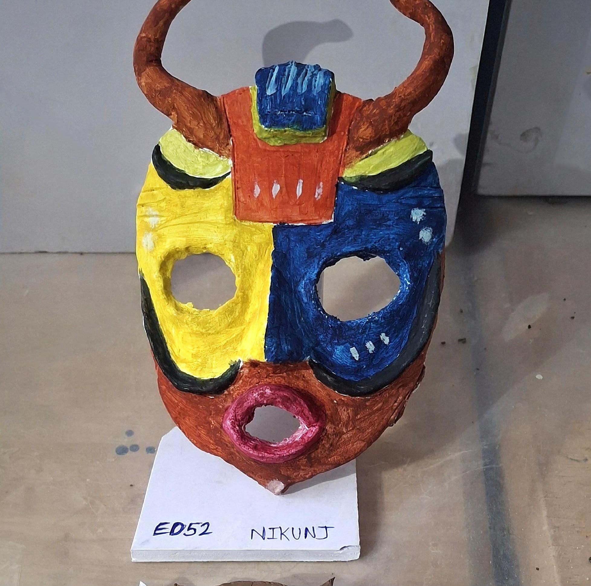 Face of Fear(Mask Made From Paperclay).