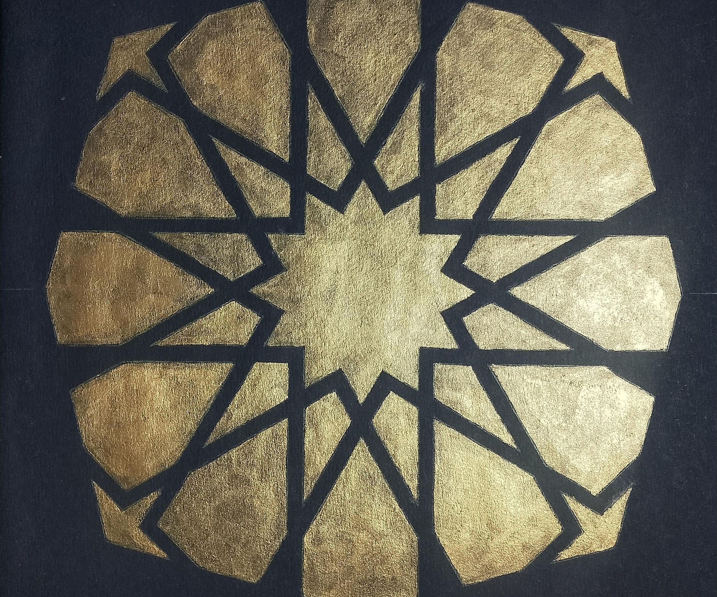 Painting a Geometrical 12 Fold Rosette