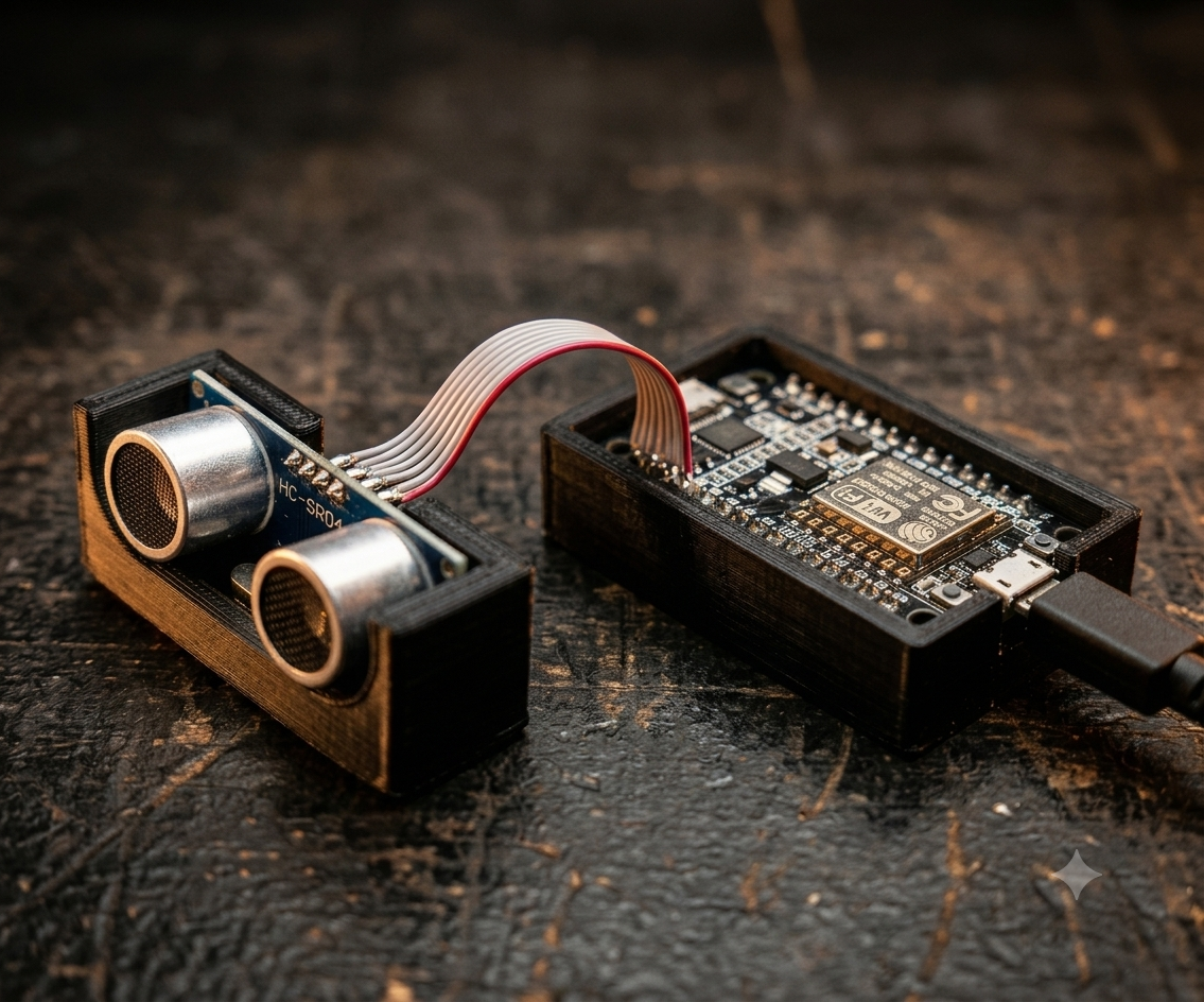 Pellet Level Monitor WITH HC-SR04, ESP8266 and Tasmota