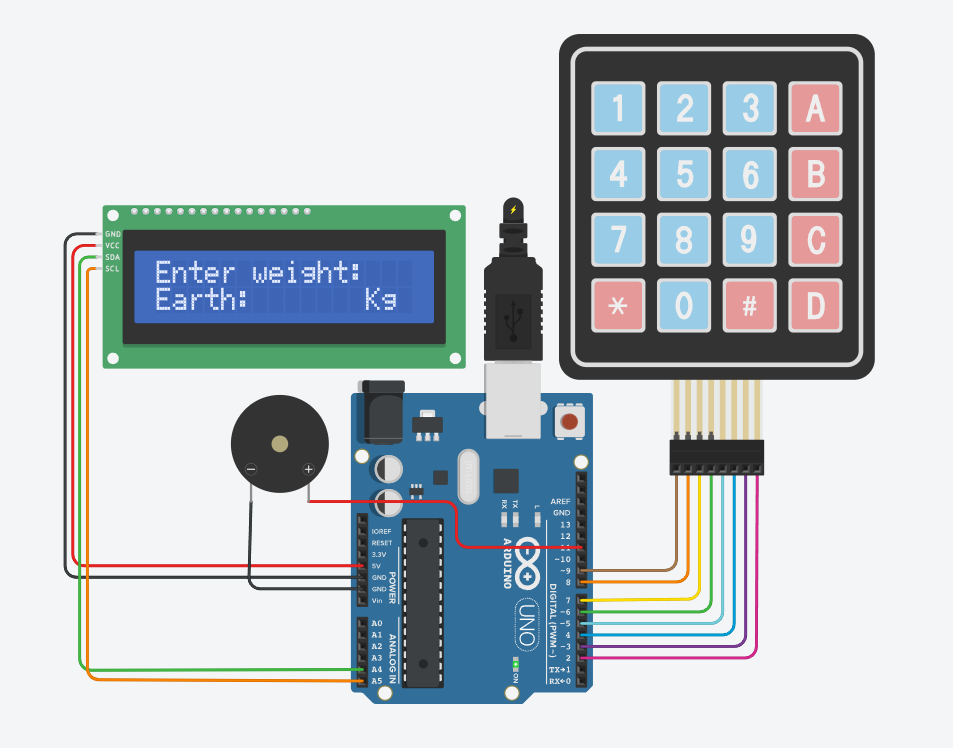 Cosmic Scales - Arduino Based Interplanetary Weight Machine