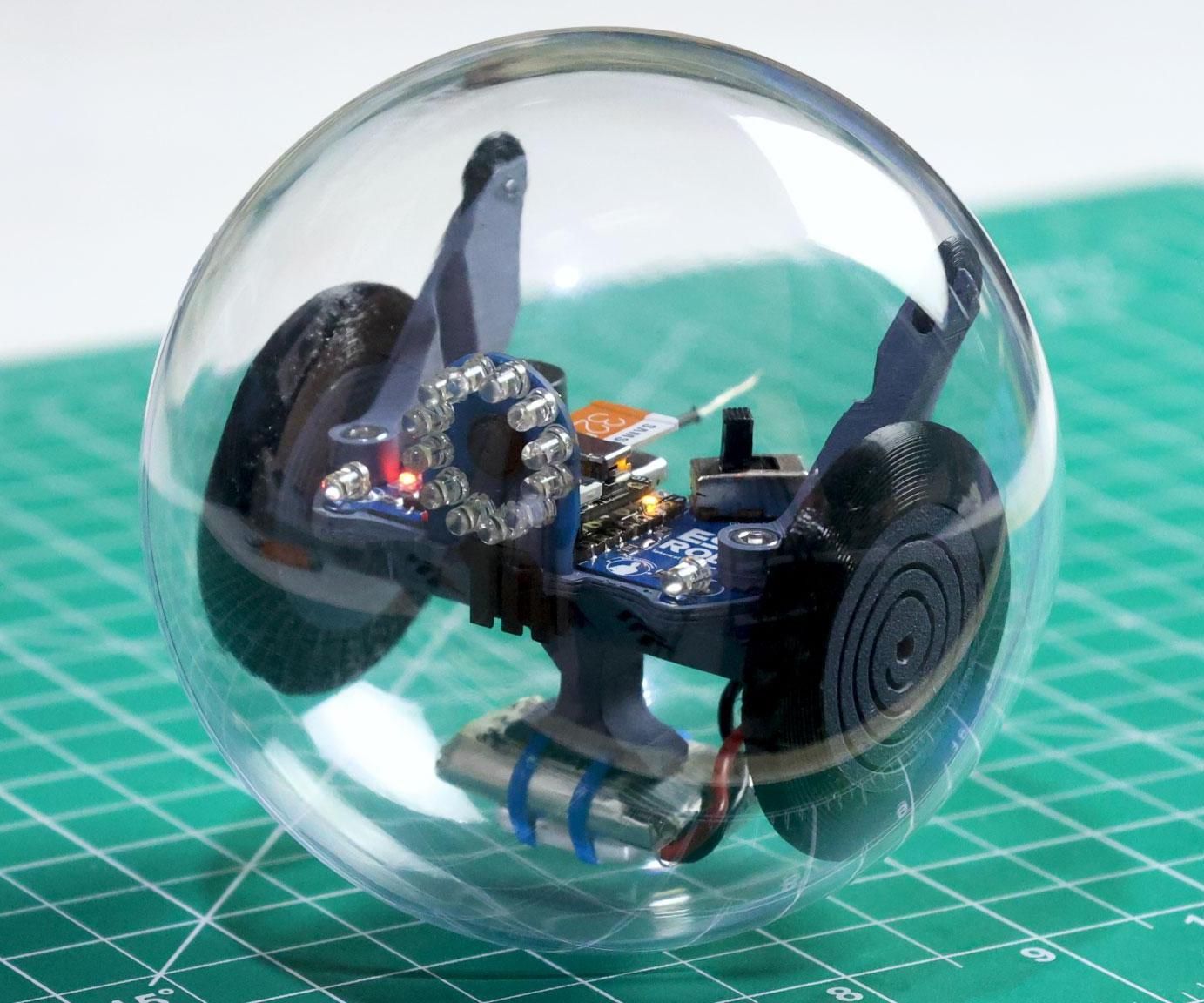 ESP-ROLL: Build a Spherical Self-balancing Robot With ESP32 Camera!