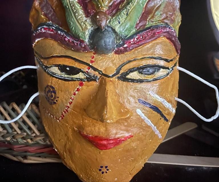 TRIBAL MASK USING AIR DRY CLAY