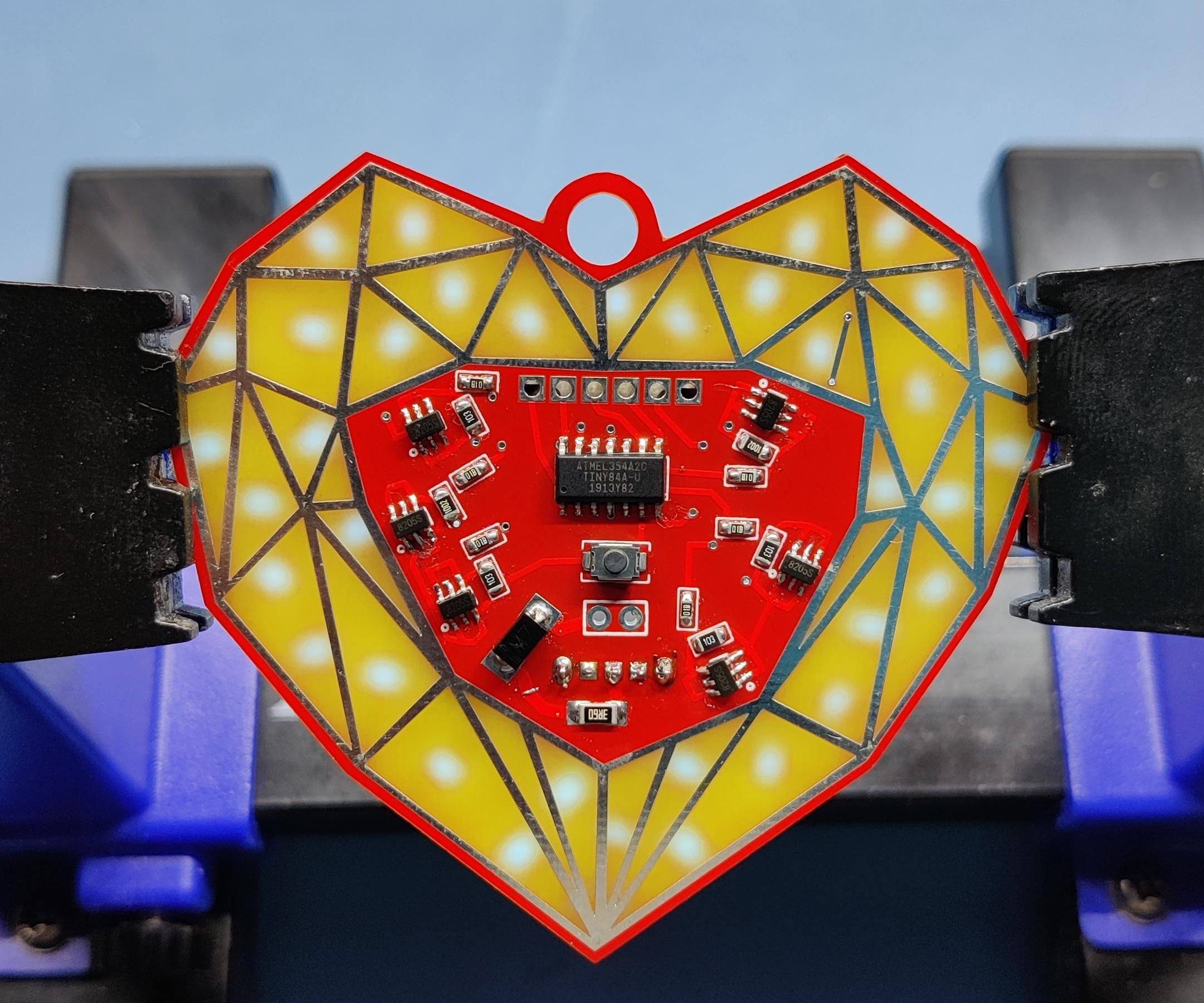PCB Heart Necklace