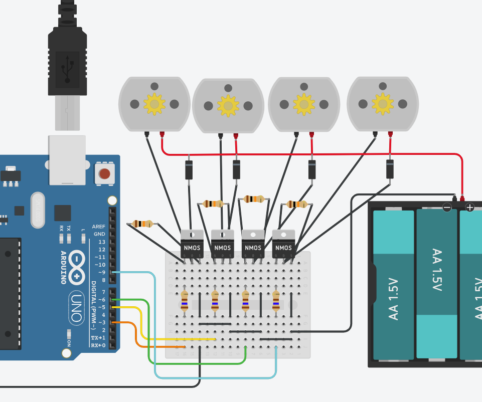 Unidirectional H-Bridge Motor Controller (PMOS for bidirectional)