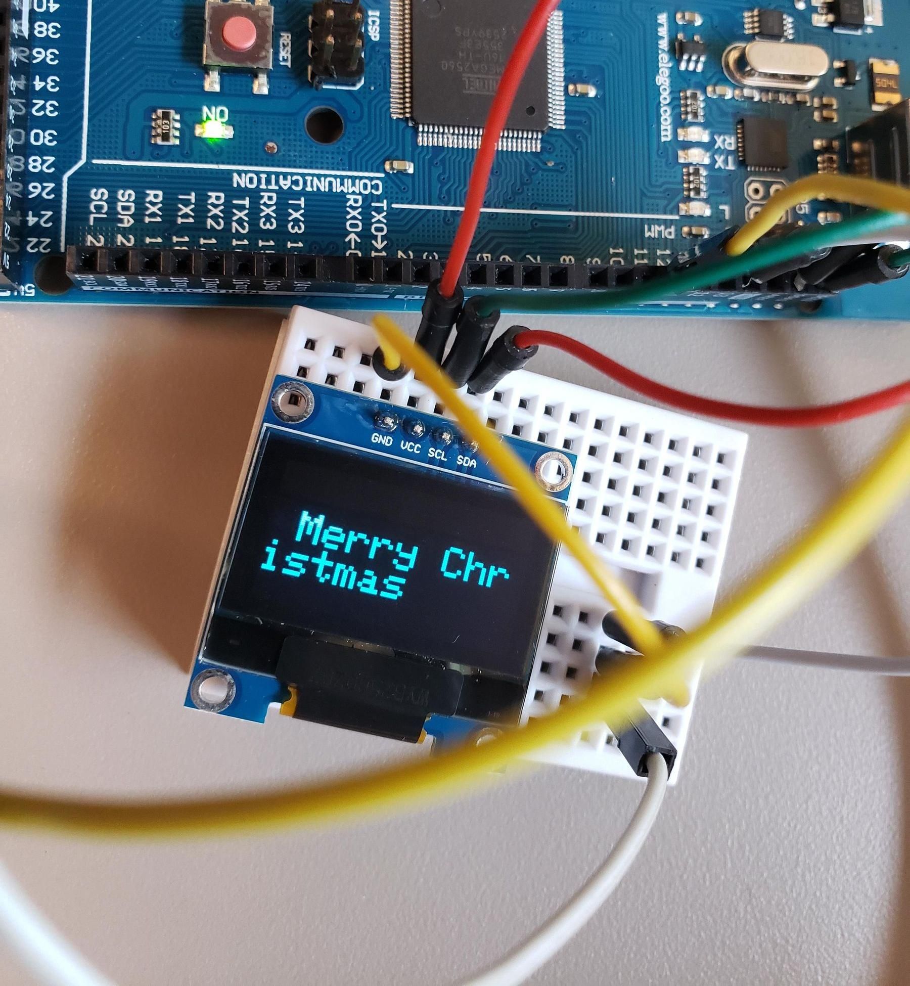 OLED With Piezo Playing Christmas Songs With Arduino