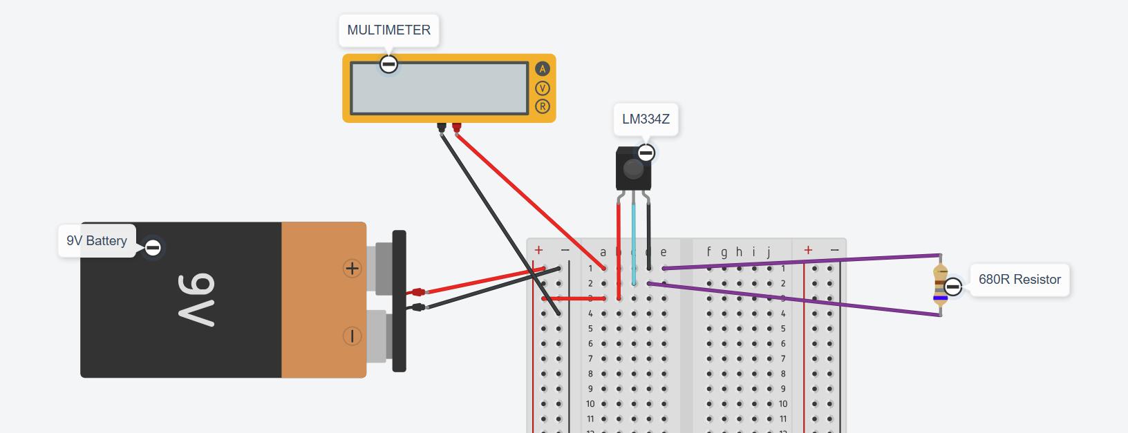 LM334Z Testing Circuit