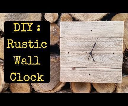 Pallet Wood Rustic Wall Clock