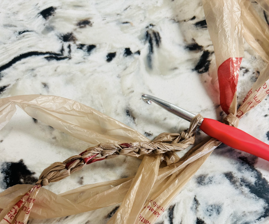 Plastic Yarn Out of Grocery Bags