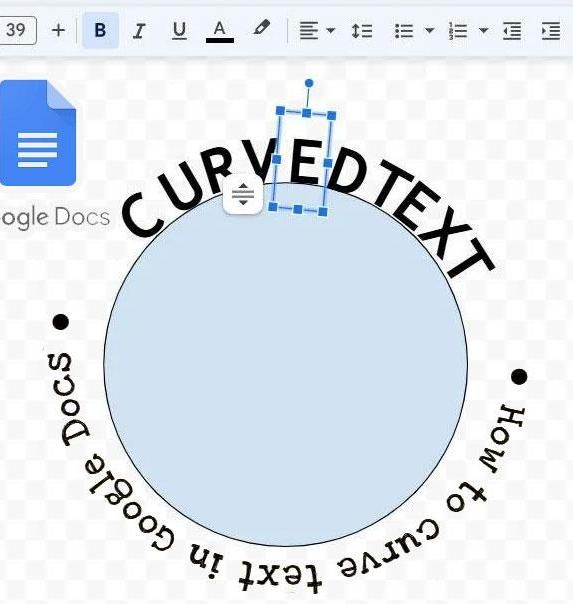 How to Curve Text in Google Docs