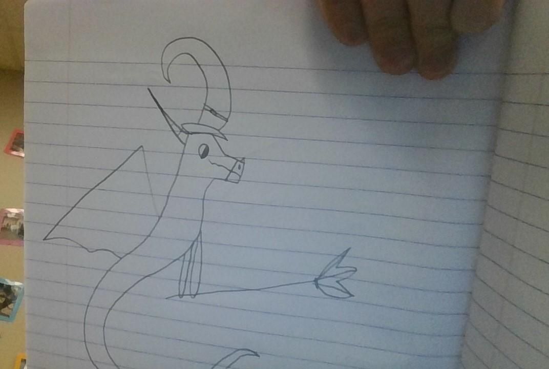 Dragon Drawing Halloween Version