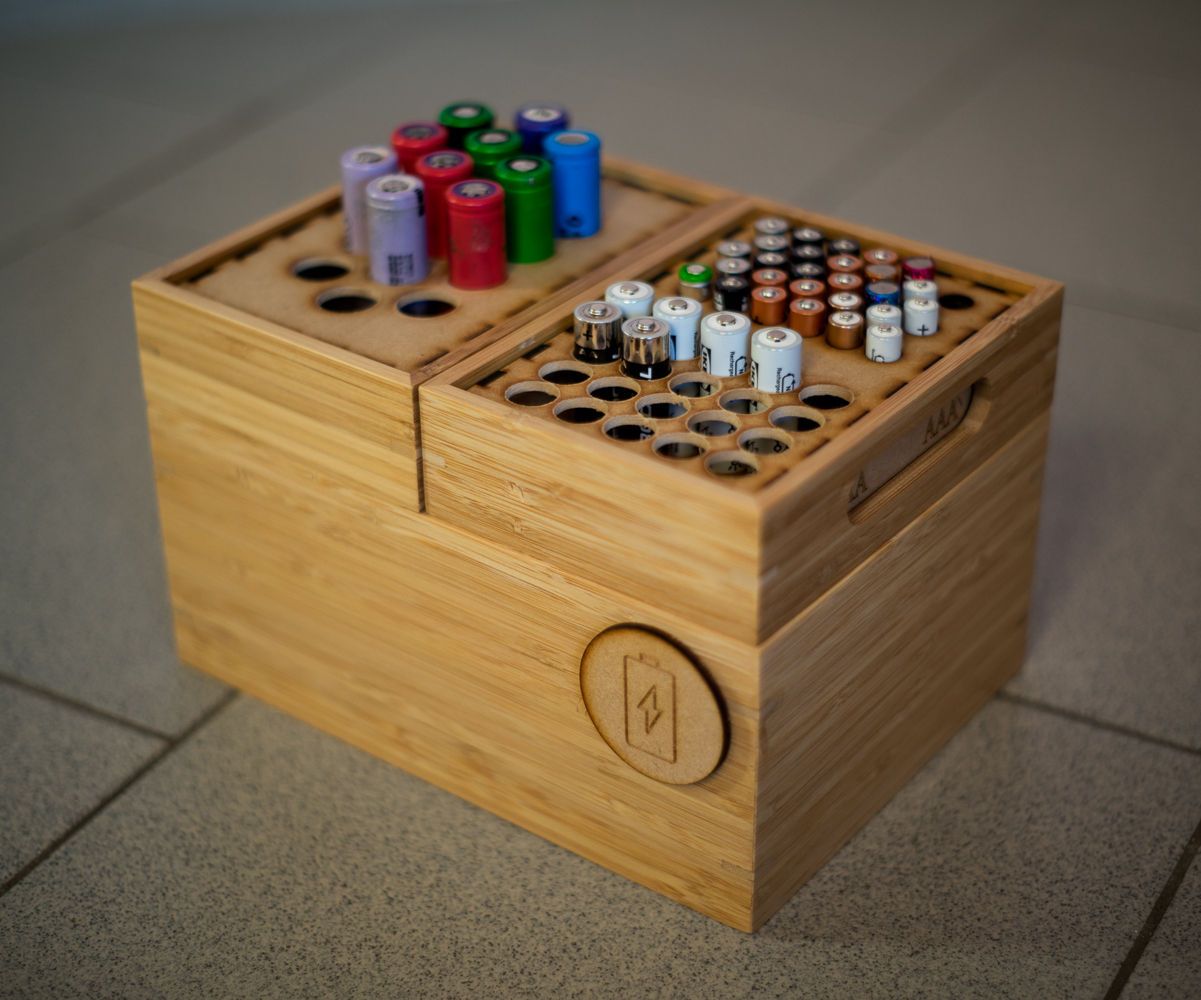 Lasercut Battery Organizer