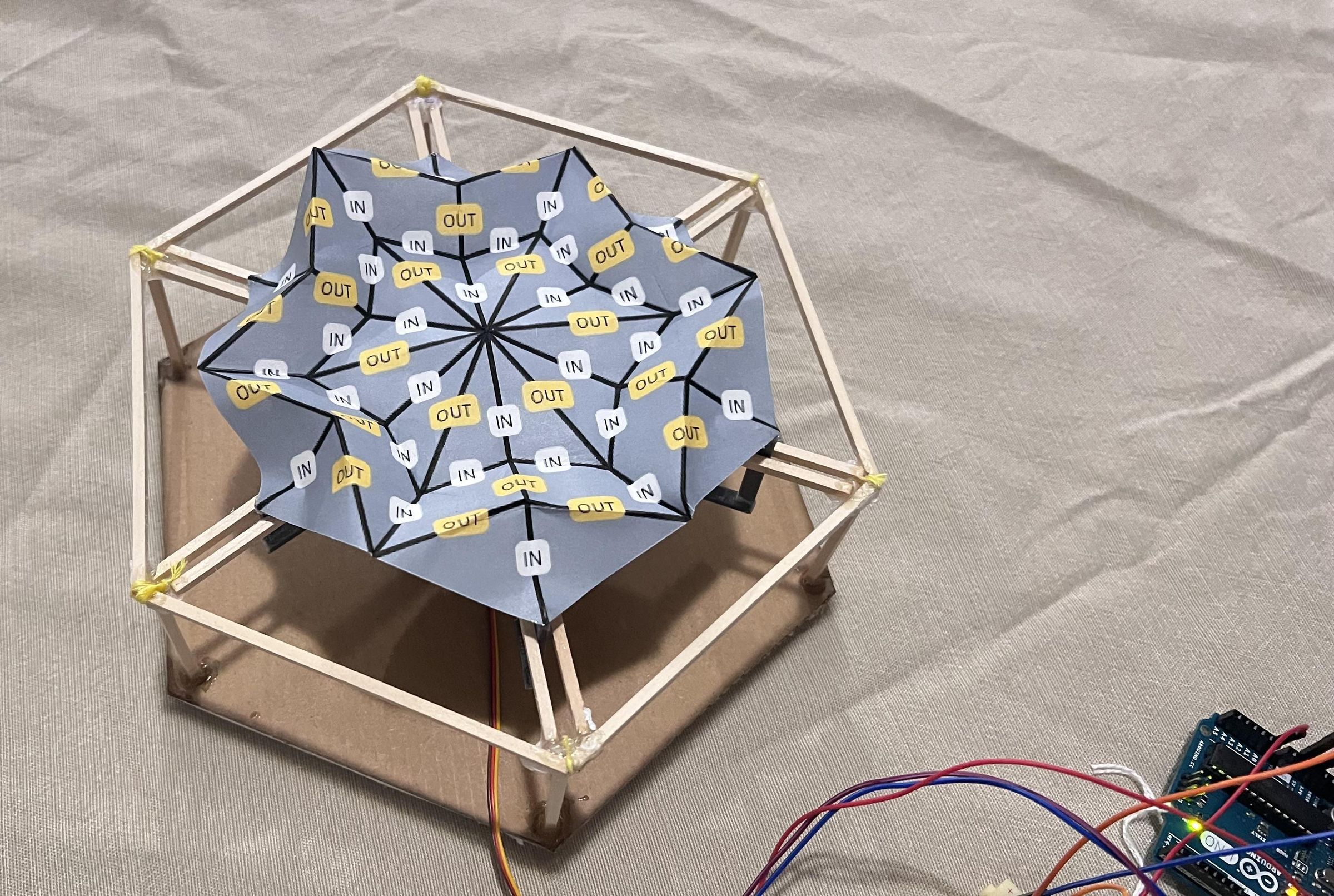 Light Responsive Kinetic Façade (Origami + Gears)