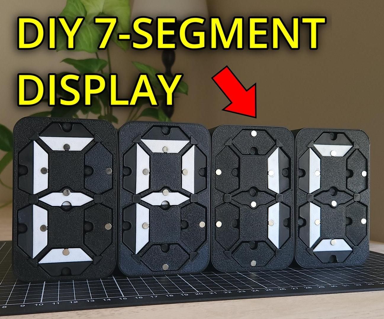 3D Printed Electromechanical 7-Segment Display