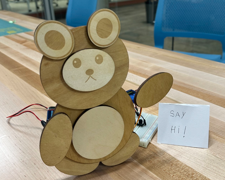Servo Bear: the Little Laser-Cut Buddy Who Says Hello