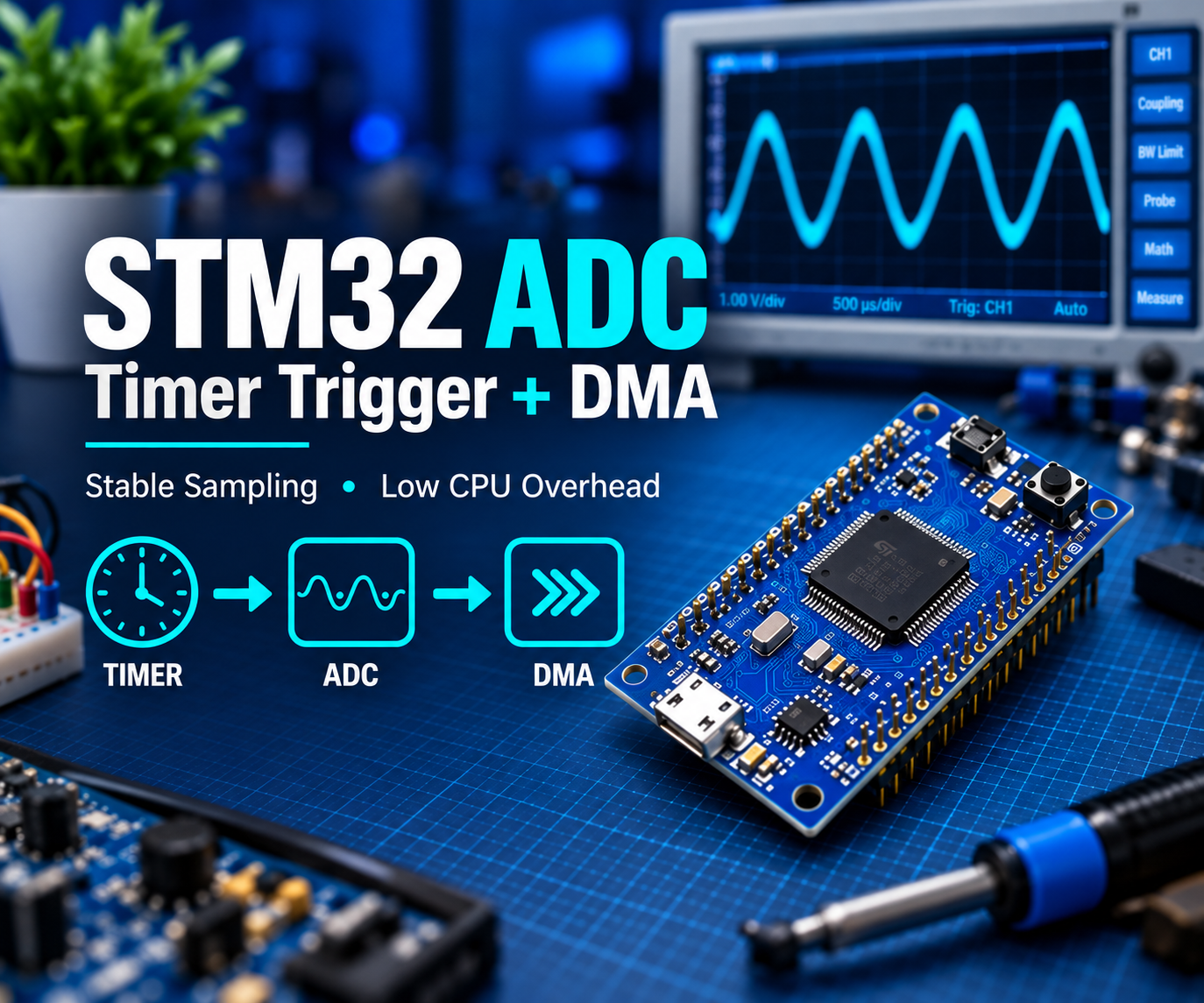 Build a Jitter-Free STM32 ADC Sampler With Timer and DMA