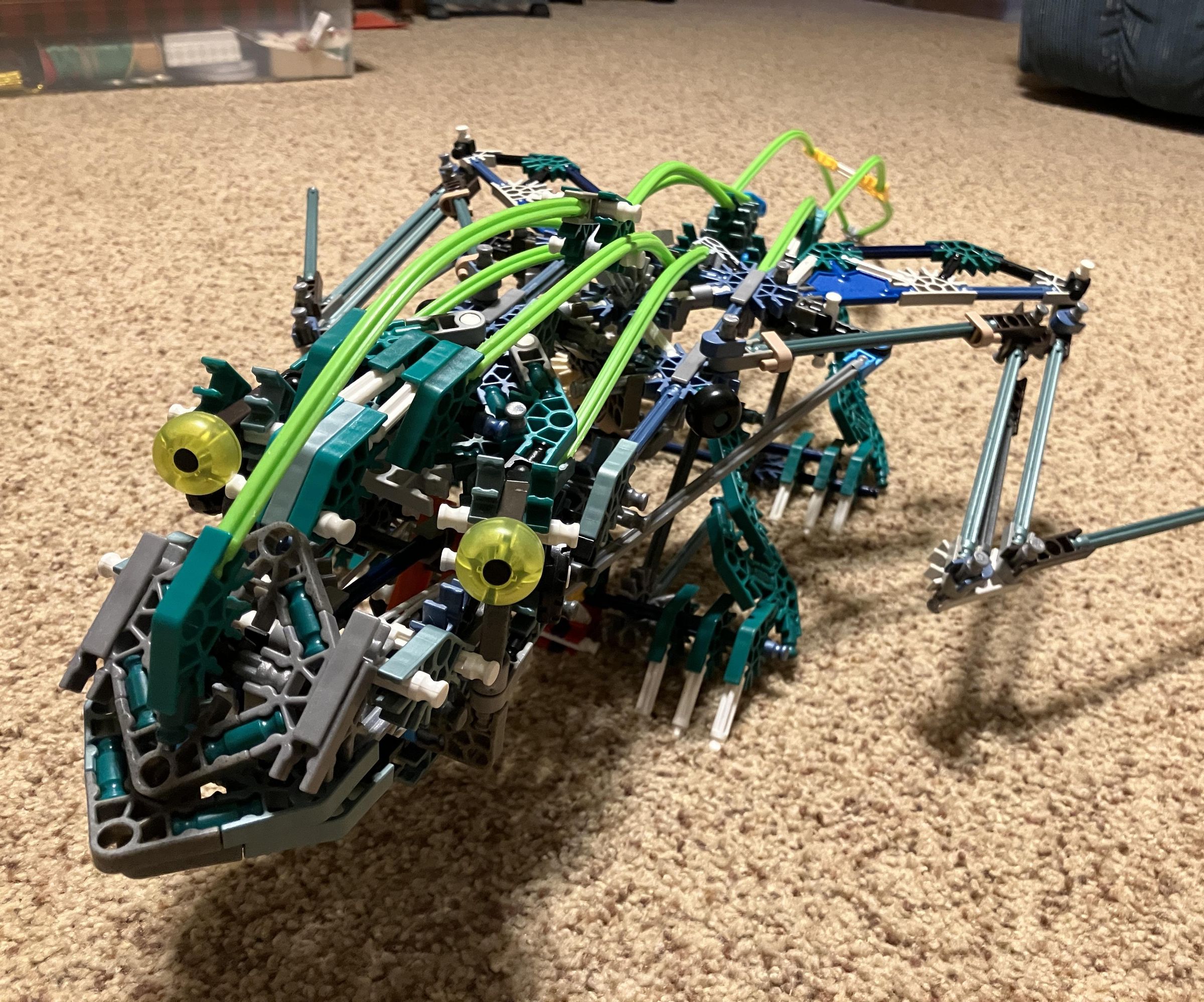 Eustace the Dragon, a K'nex Dragon Puppet