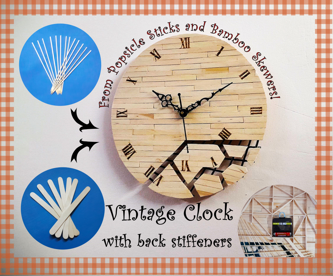 "Time Heals": Artisan Clock, Hobby Project From Simple Wooden Items , DIY Craft Gift Idea
