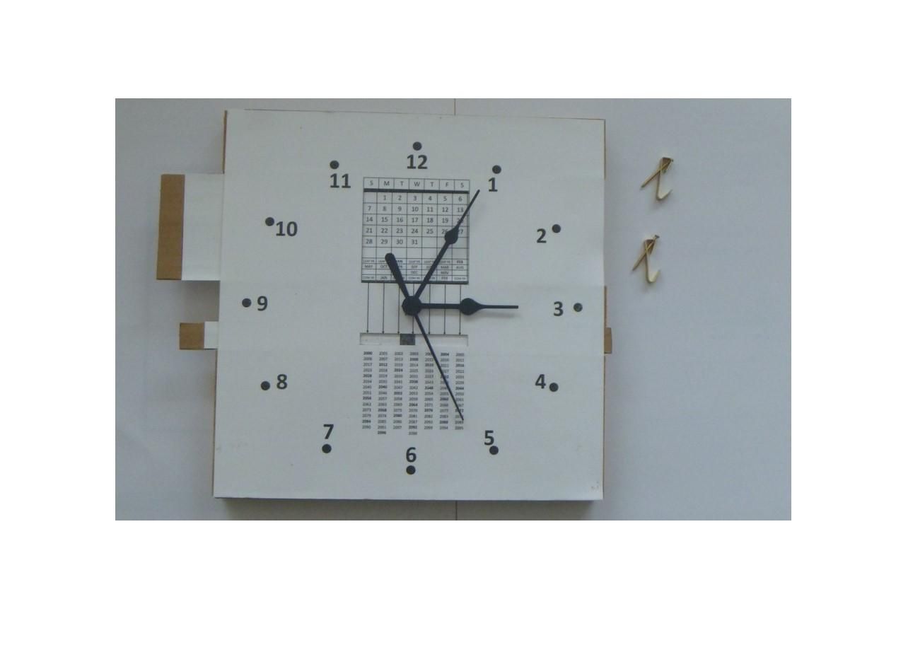 Wall Clock With Built-In 100-Year Perpetual Calendar