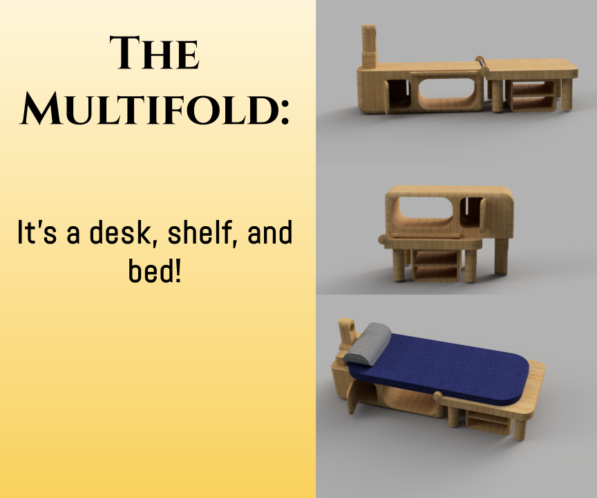 The Multifold: A Foldable Desk/Shelf/Bed