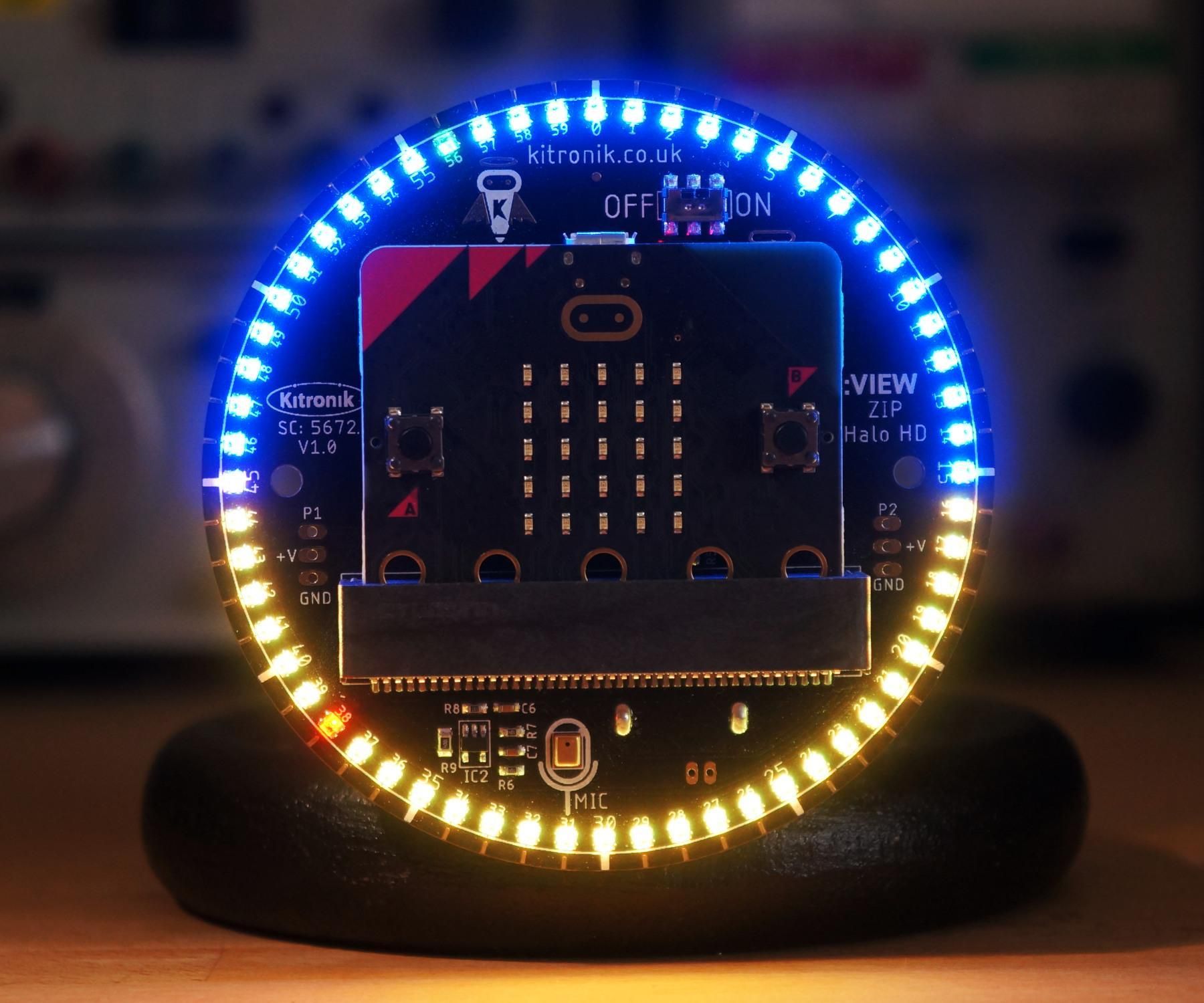 Making an Accurate Stylish Clock With the Kitronik ZIP Halo HD and a BBC Micro:bit in MicroPython
