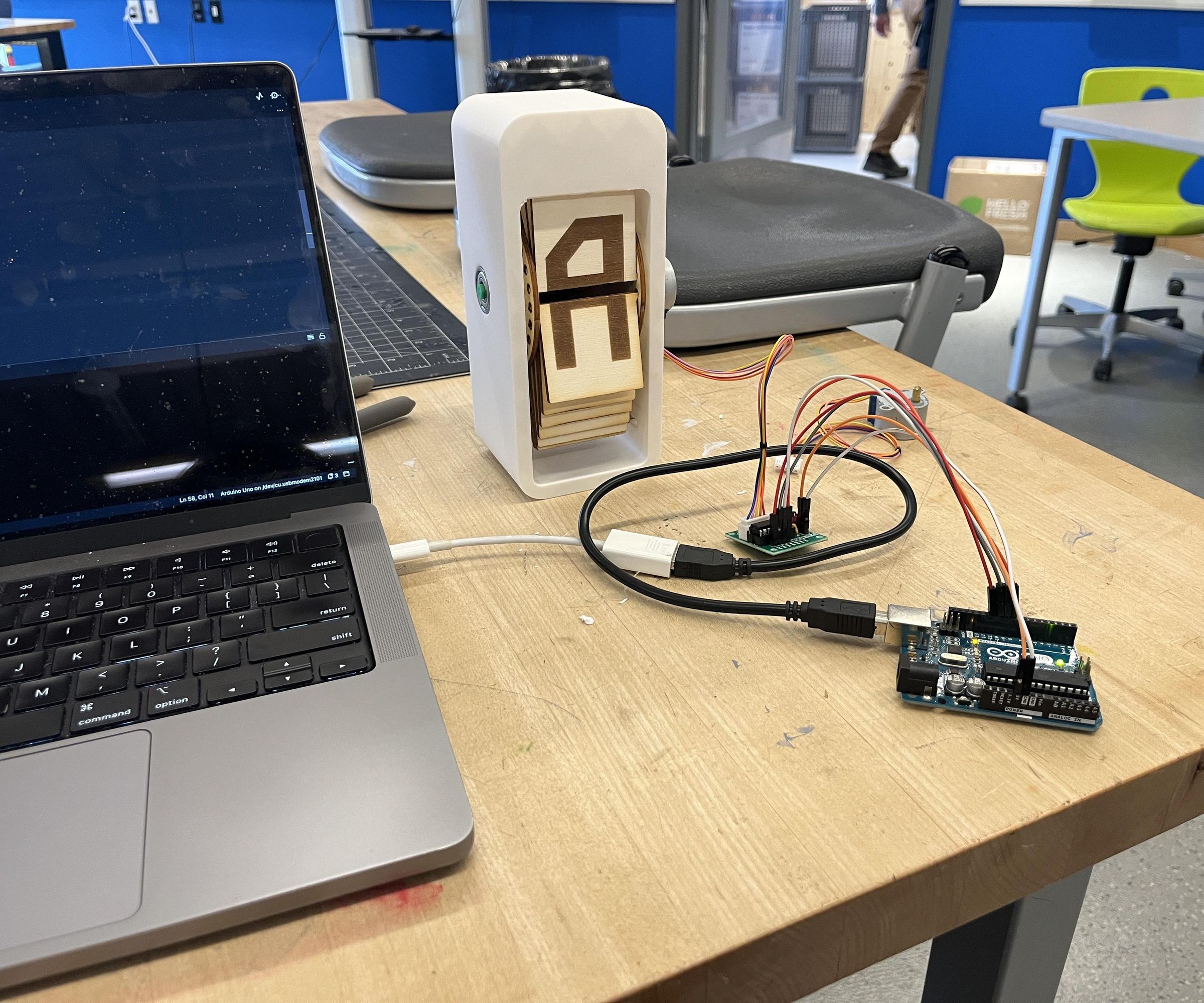 3D Printed and Laser Cut Split-Flap Display Character
