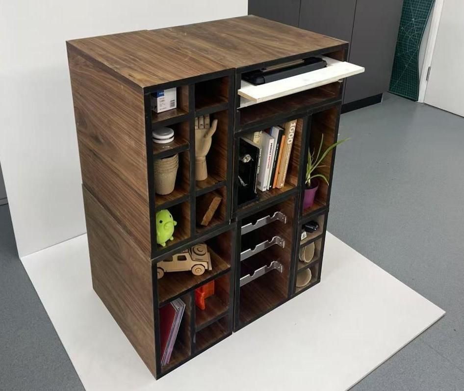 Modular Cabinet With Electronics and Wine Modules