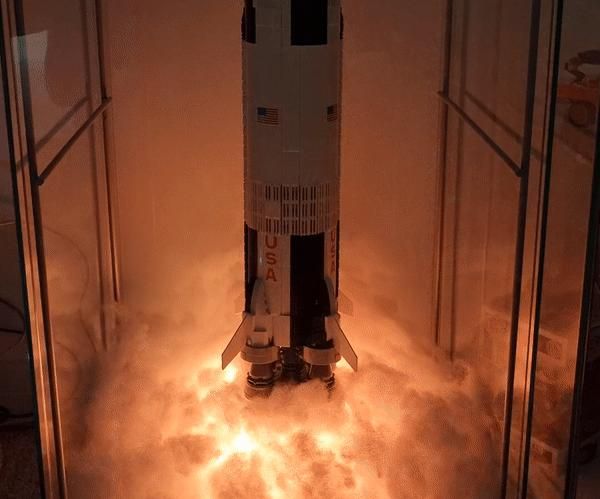 Yet Another Lego Saturn V Launch Effect