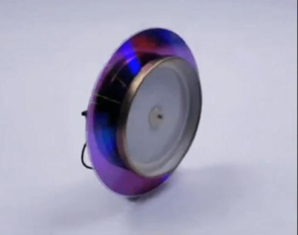 An Anti-gravity Compact Disk With Shades of Purple.