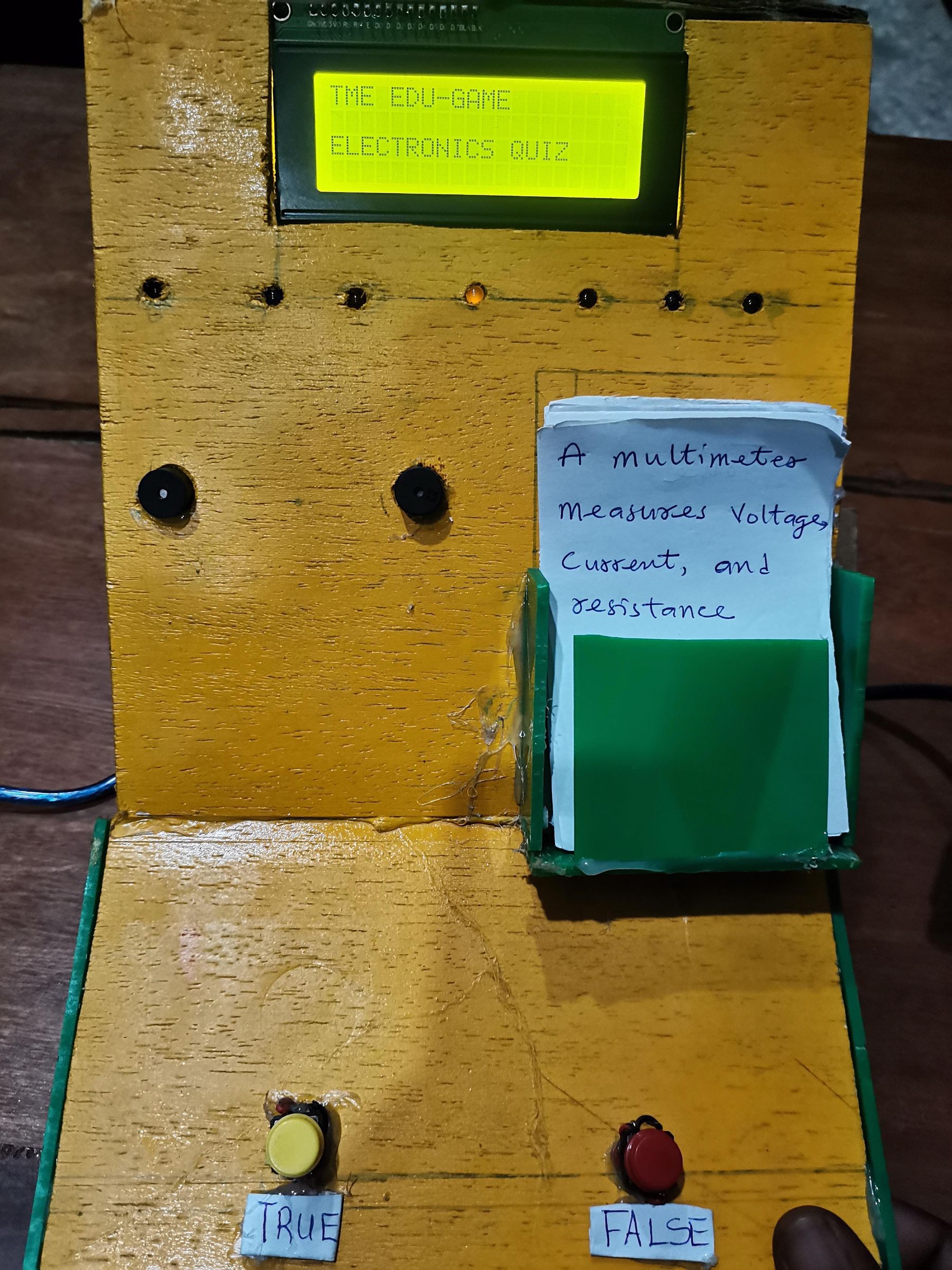 Interactive Electronics Quiz Game With Arduino