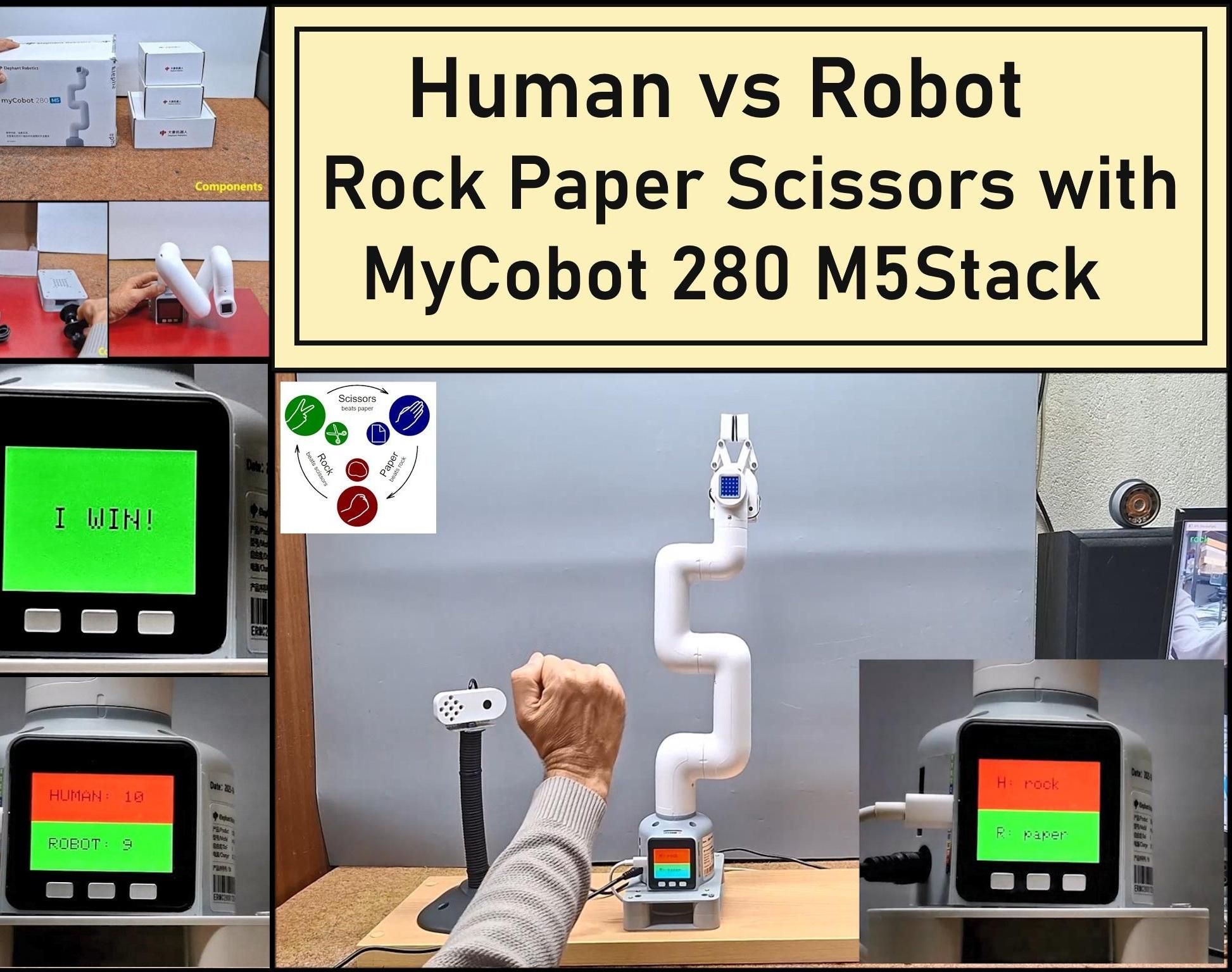 Human Vs Robot – Rock Paper Scissors With MyCobot 280 M5Stack