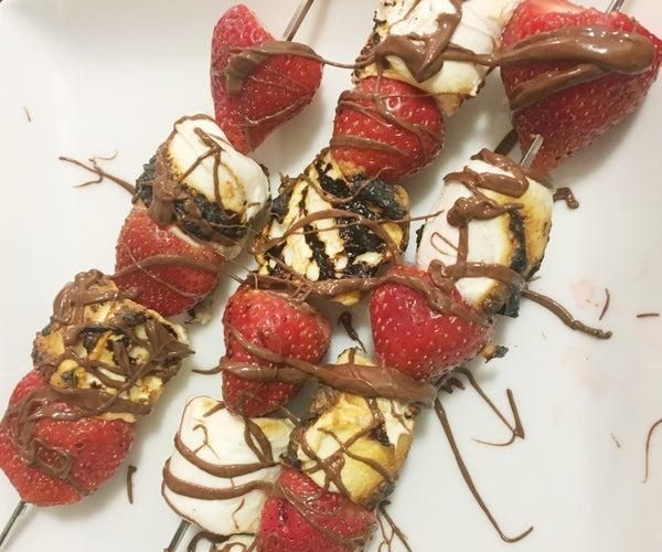 Strawberries and Marshmallows Skewers