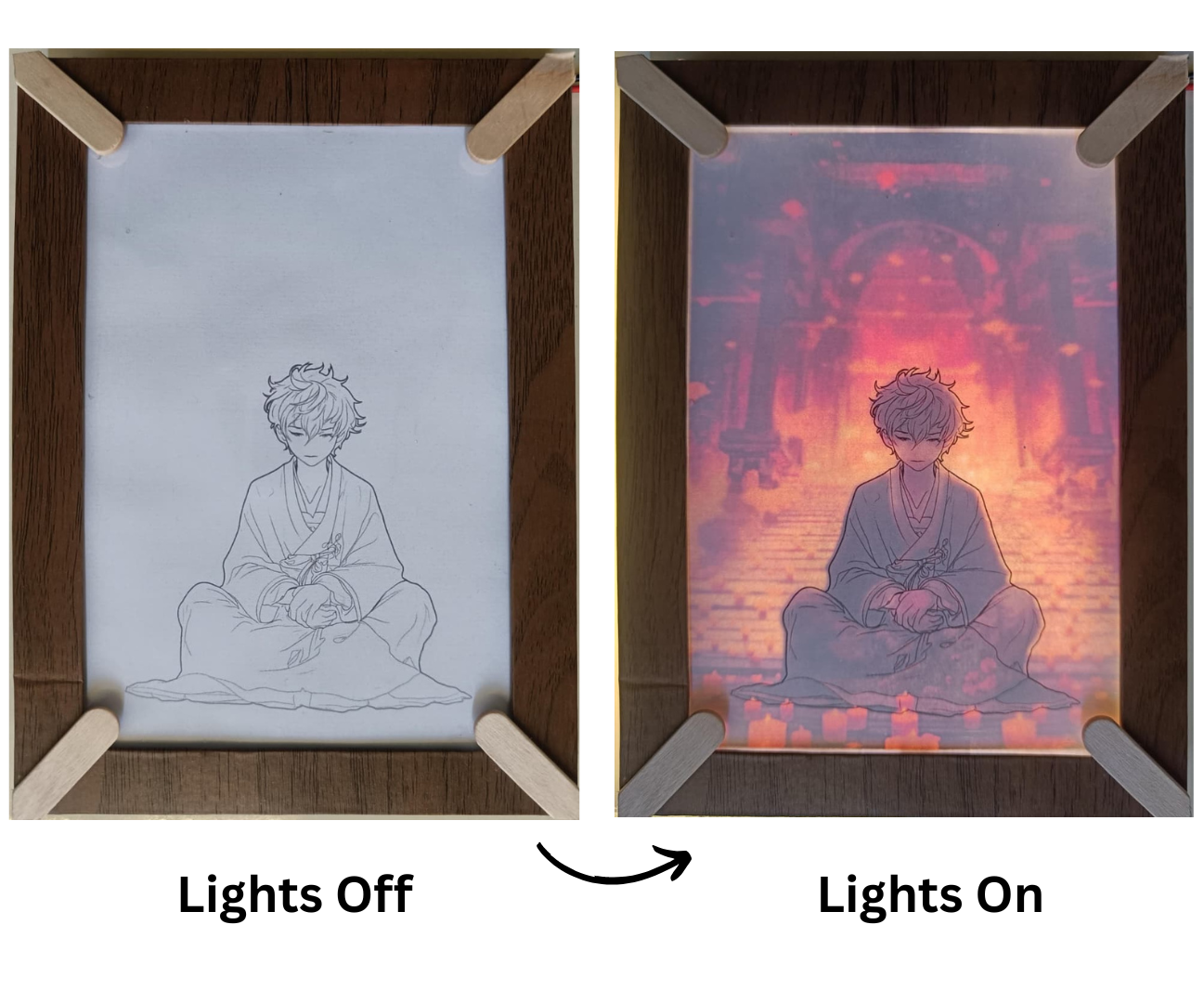 DIY LED Light-Painting Frame (Glowing Painting Frame)