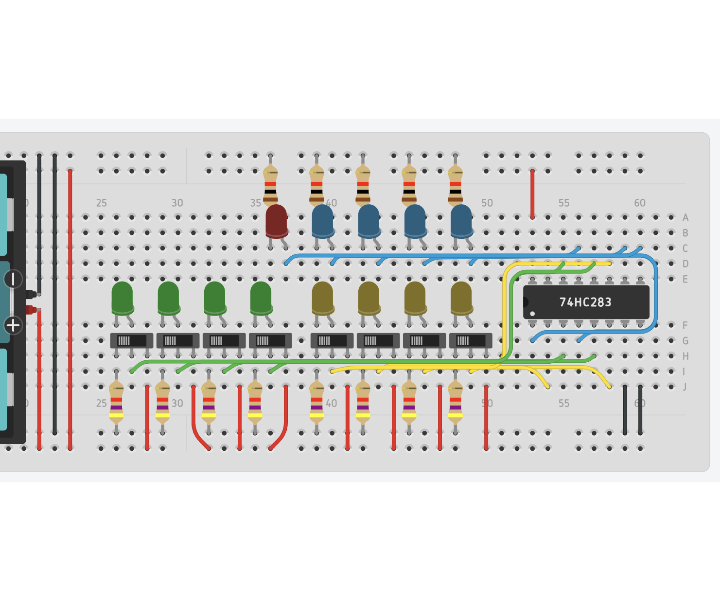 Full-Adder Using 74LS283N