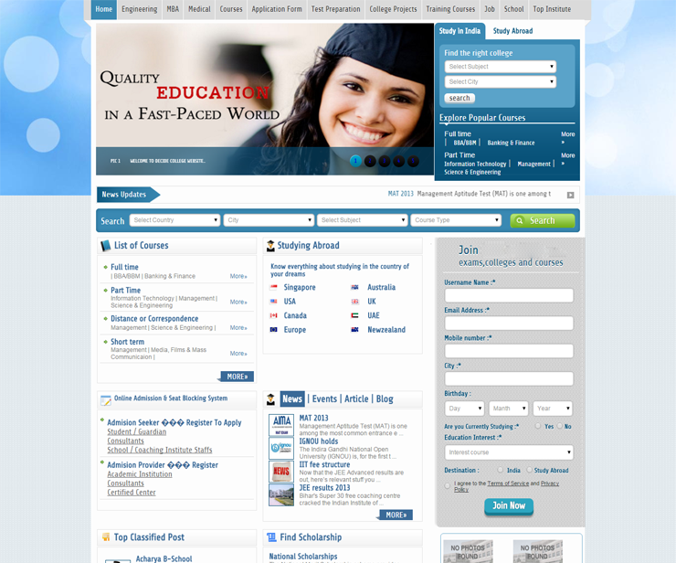 Download Professional Education Website Templates With Responsive