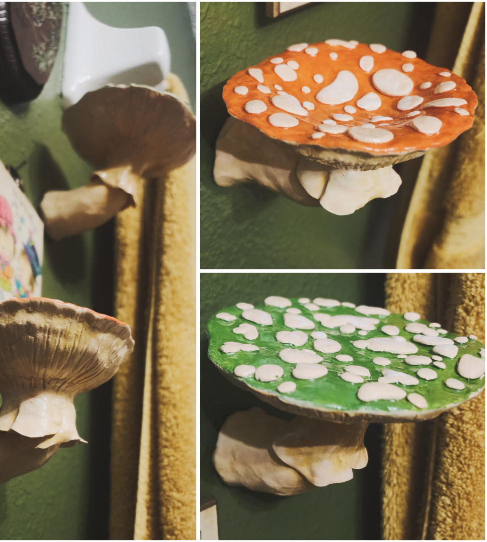 Clay Mushroom Wall Decor