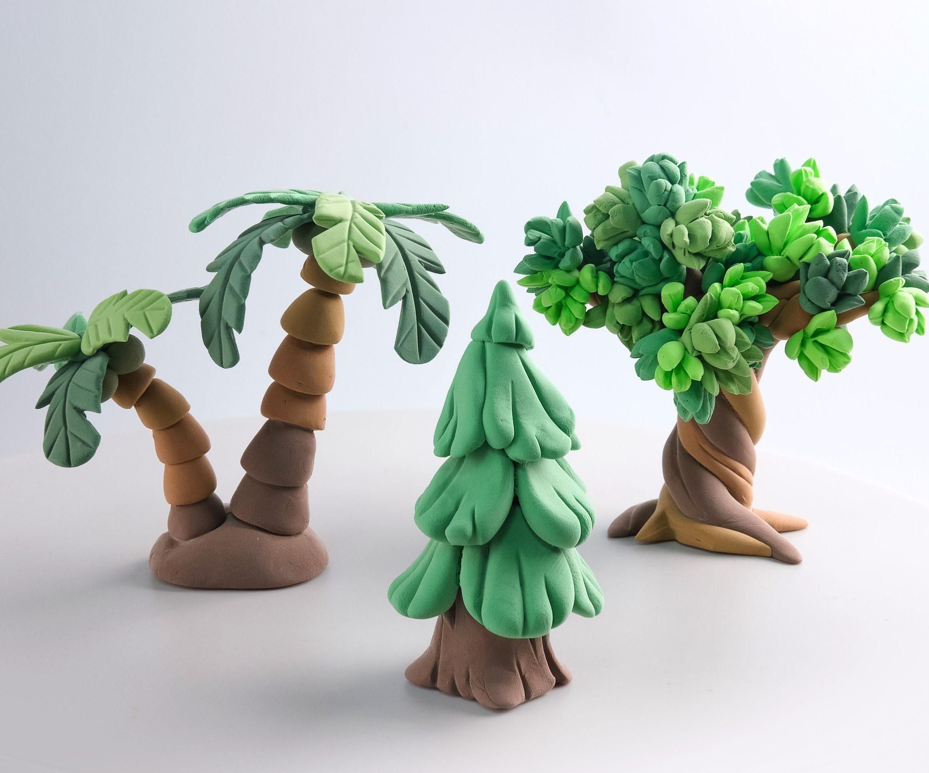 Make 3 Easy Clay Trees | Beginner-Friendly Craft