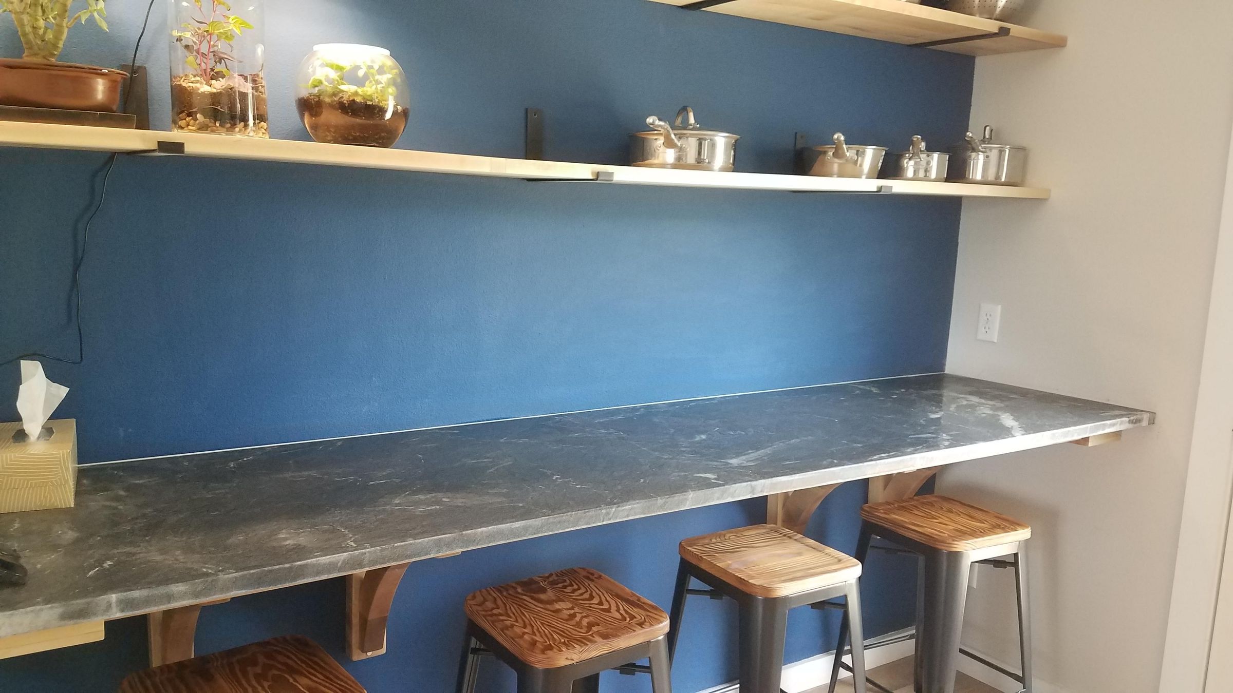 Soapstone Counter Breakfast Bar