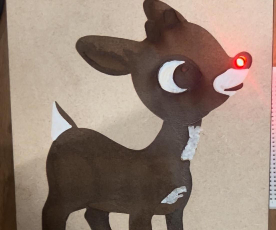 Blinking Rudolph the Red Nose Reindeer Decorations
