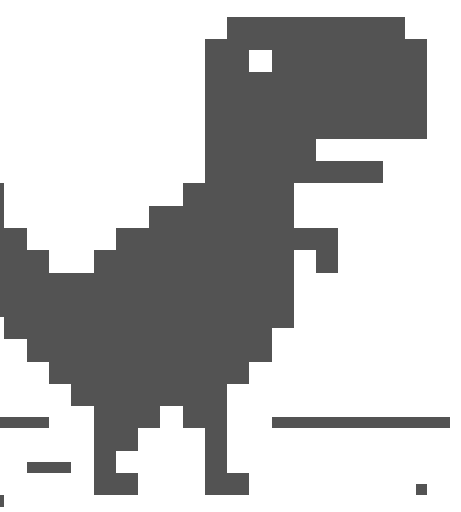 Google T-rex Game on LCD