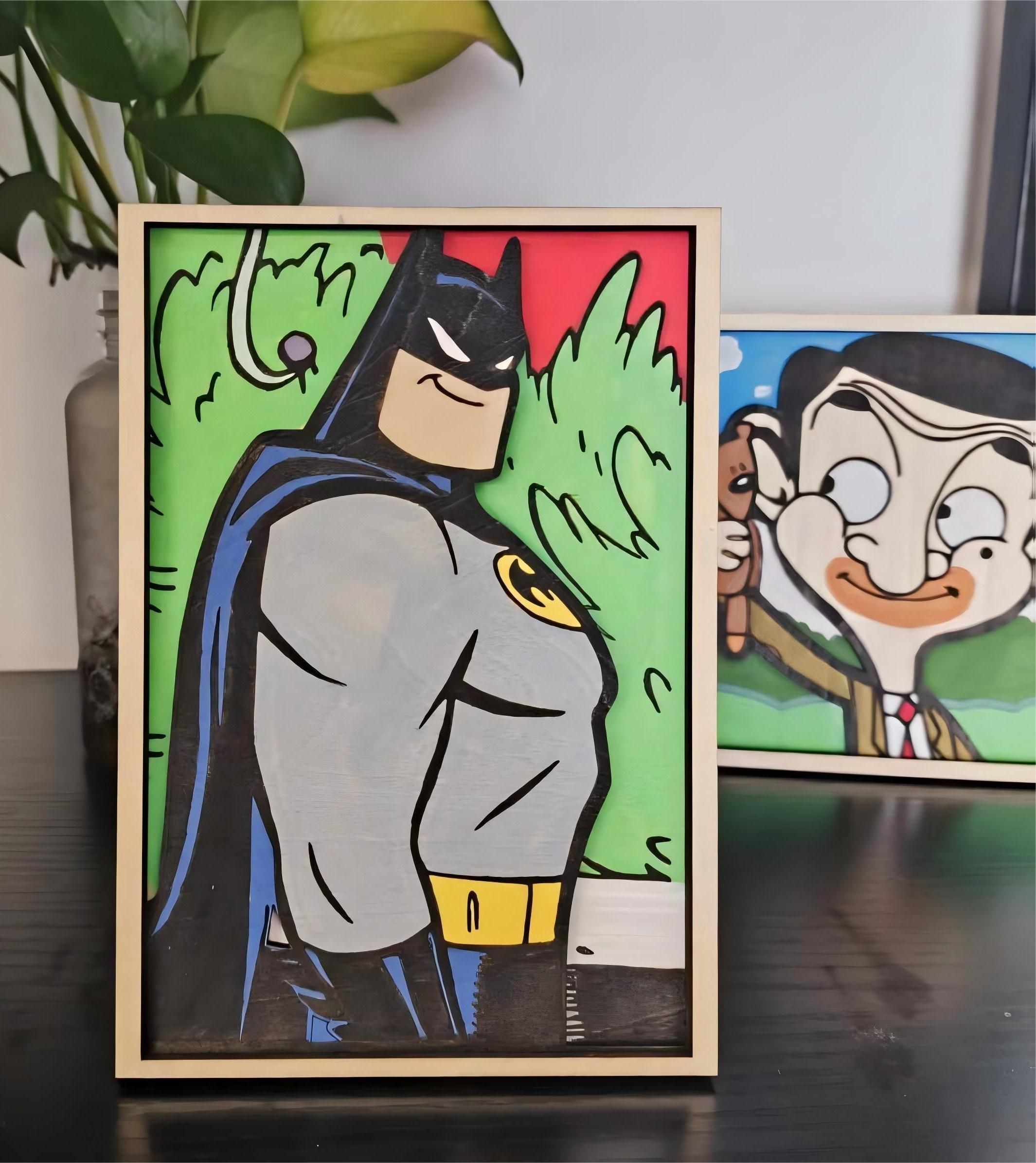 DIY Batman Multi-Layered Desktop Decor | Laser Cut, Wood, Desktop