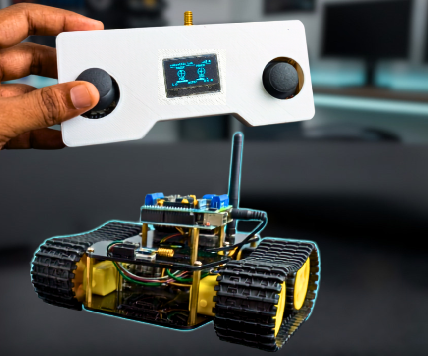 DIY Long-Range LoRa RC Tank Using Arduino